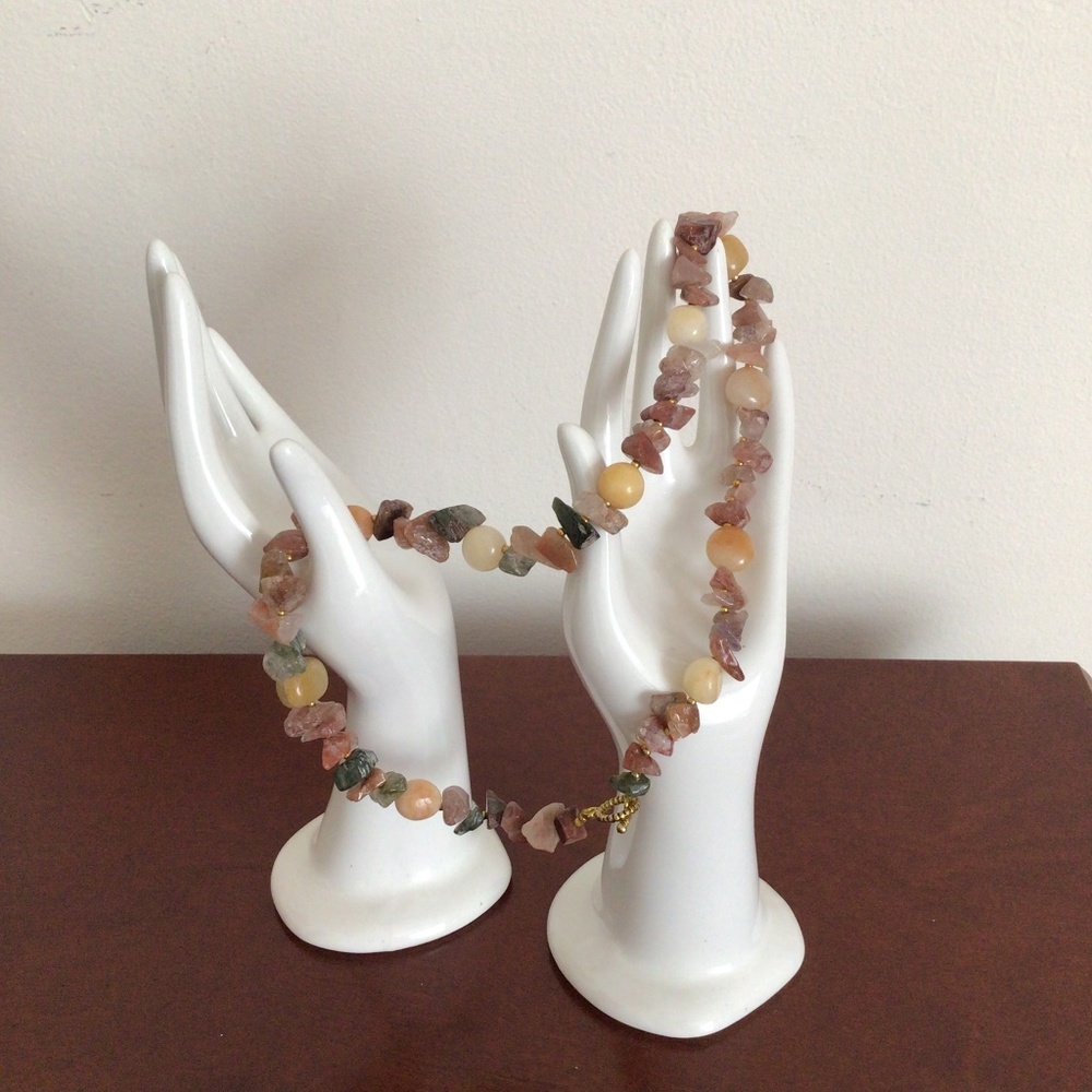 Multicolored  calcite necklace
